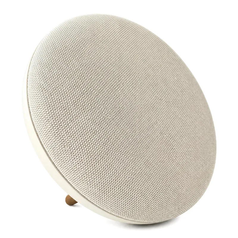wocdwocd Round Bluetooth Speaker, Dual 66mm Stereo Drivers, 3000mAh Battery
