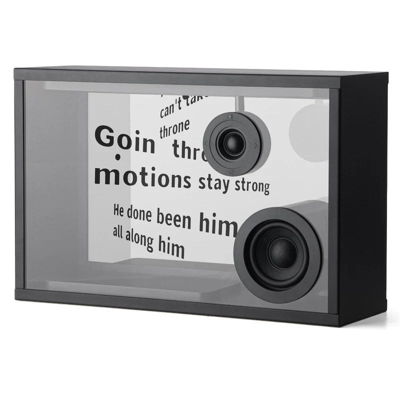 Arktronic Transparent Bluetooth Speaker, Dynamic Hovering Lyrics, Compatible with Spotify, Apple Music, Multiple Sound Effects,