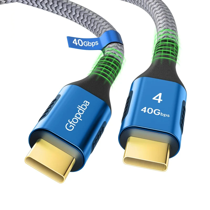 40Gbps for Thunderbolt 4 Cable 6.6FT, 240W Charging, 8K@60Hz, 4K@144Hz, USB C Display Cable, USB4 Cable for iPhone 17, MacBook A