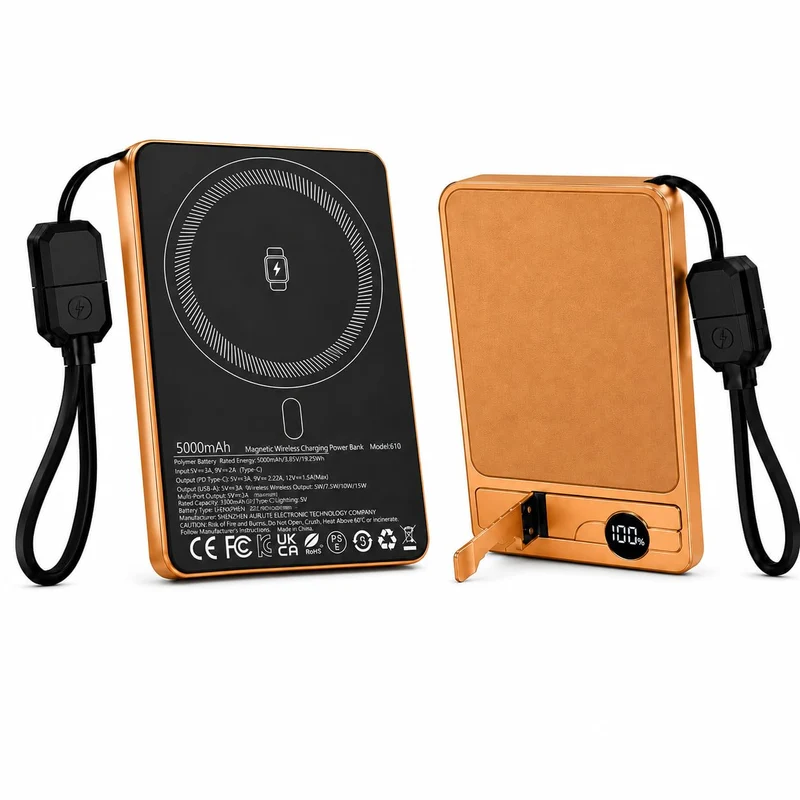 DVRIIT Magnetic Portable Charger, 5000mAh Wireless Power Bank for MagSafe