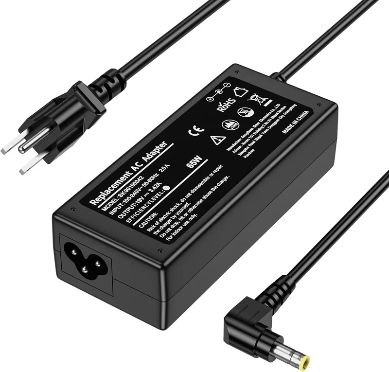 65W Power Supply Adapter Compatible with Asus 22 23 24 27 Tuf Gaming Monitor VG245H VG248QG VG259QM VG27AQ VG278QR VG279
