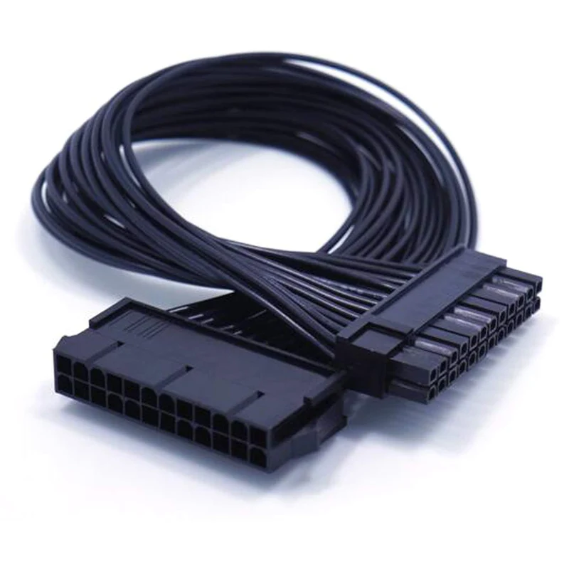 OPSFALCON ATX 24 Pin Motherboard Power Extension Cable, 12.6 Inches / 32cm, Internal PC PSU ATX 24 Pin Male to Female Extension