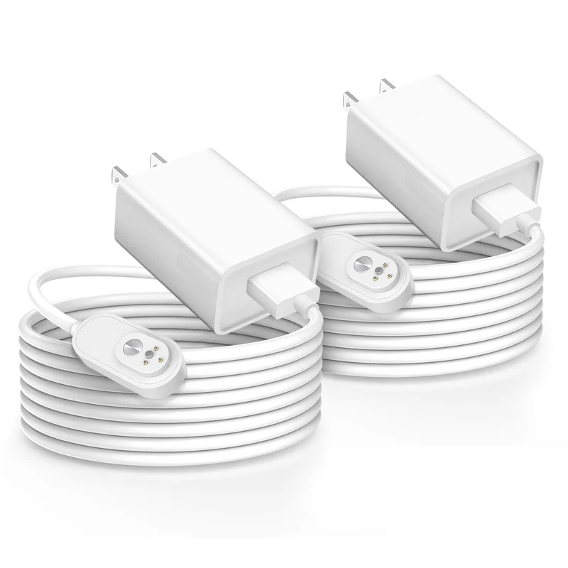 Arlo Camera Charger 10FT 2 Pack Compatible with Ar lo Pro 5S 2K, Pro 4, Pro 3, Ultra 2, Ultra, Floodlight, Go 2 Cameras, arlo Ma
