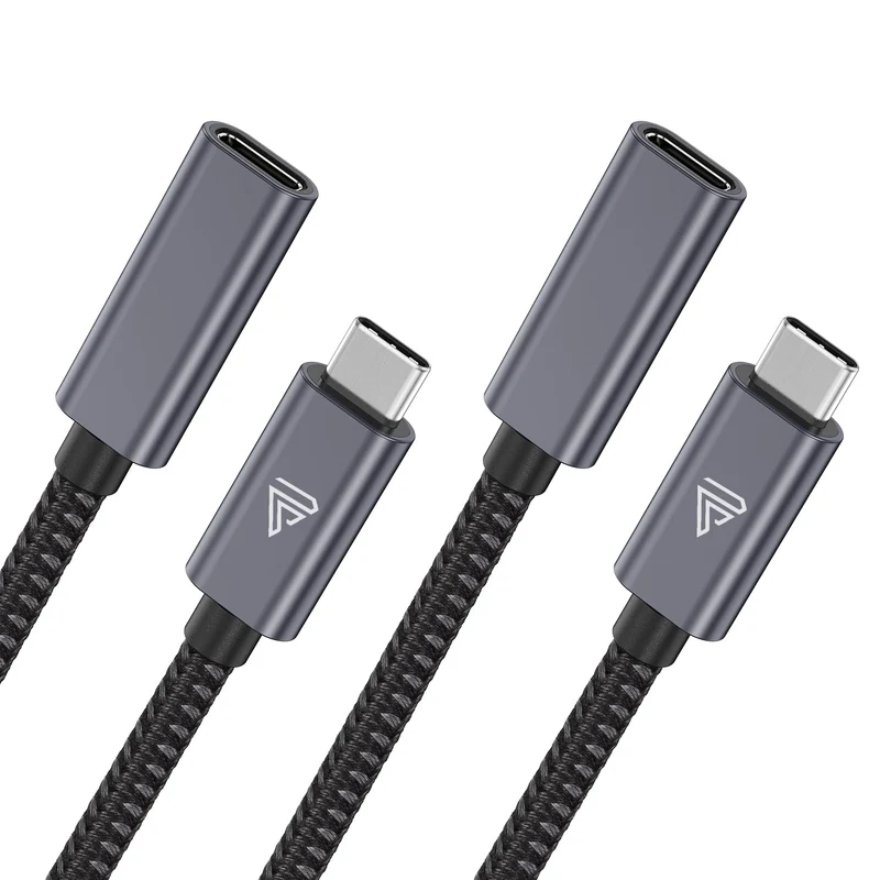 Faracent USB C Extension Cable 2 Packs (20Gbps/240W/3.3Ft), 4K@60Hz