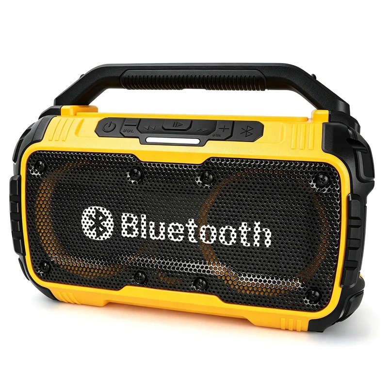 Rueqior Cordless Bluetooth Speaker Compatible with DeWalt 20V Max Batterty