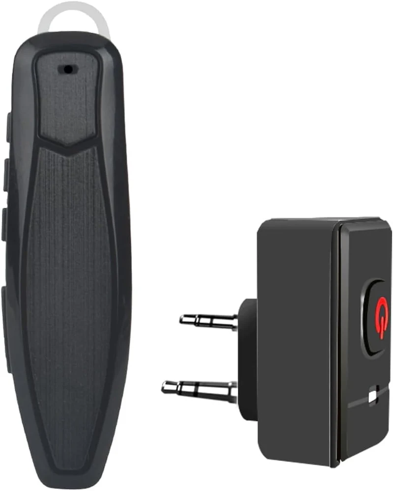 Walkie Talkie Bluetooth Headset, Bluetooth Earpiece with Noise Cancelling Mic, Compatible with Radtel BaoFeng Kenwood Btech Radi