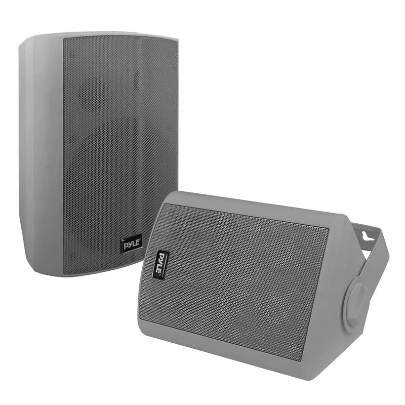 Pyle 6.5 Wall Mount Waterproof Speaker, PDWR61BTGRAY, Light Gray, 1 Pair