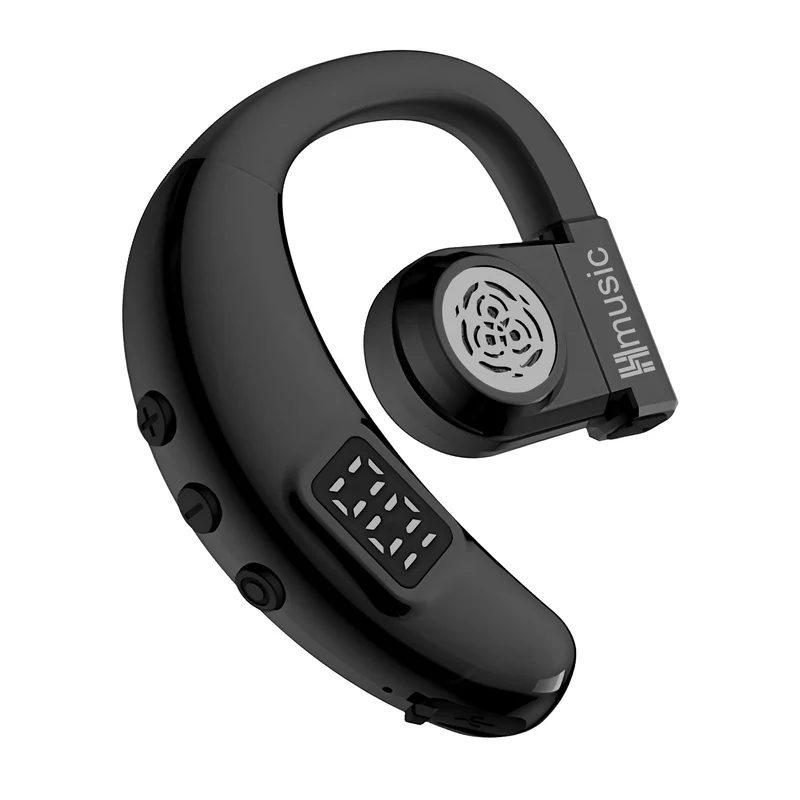 Hmusic I6 Bluetooth Earpiece Single Ear Headset with ENC Mic, Bluetooth 5.4, 20H Battery with LED Power Display, 180 Rotatable