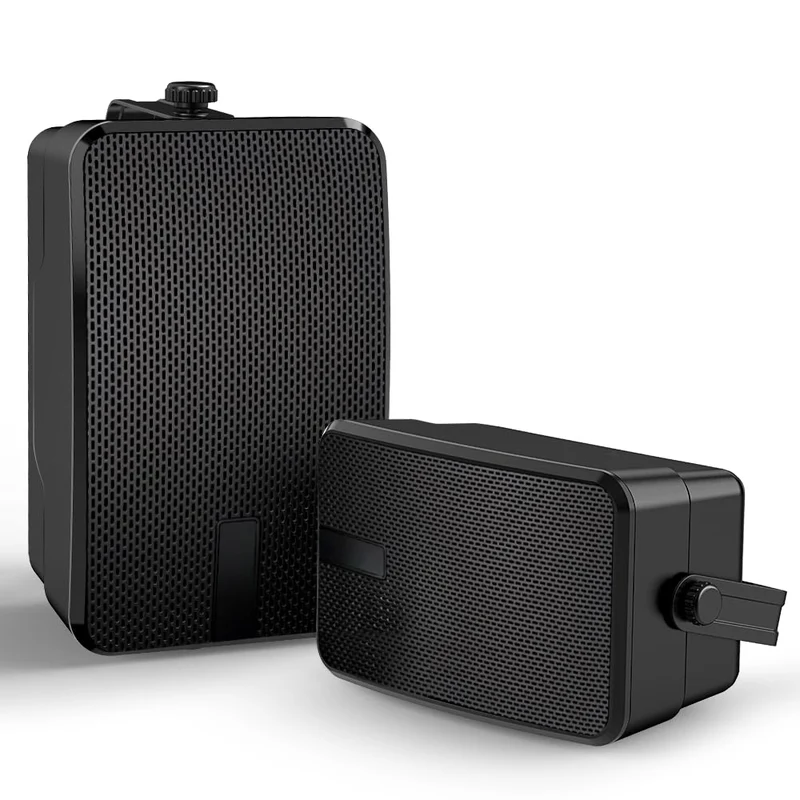 YVU Bluetooth Outdoor Speaker / 400W Stereo Channe/Active Passive Wall Mount Speaker/with Bluetooth and an AUX Input/Wireless Sy