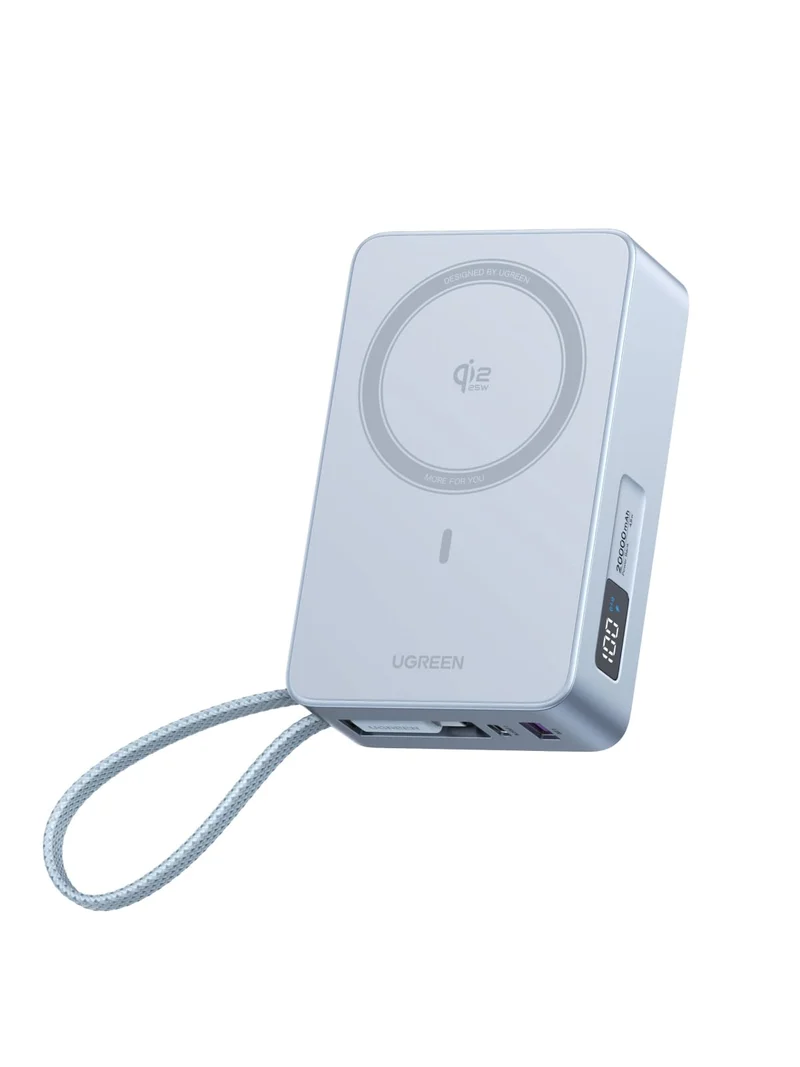 UGREEN Qi2 25W Wireless Power Bank, Builtin Cable, 30W PD Wired MagSafe