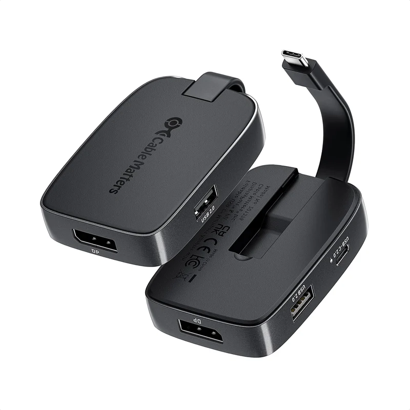 Cable Matters 4K@240Hz USB C to DisplayPort Hub, 100W Charging