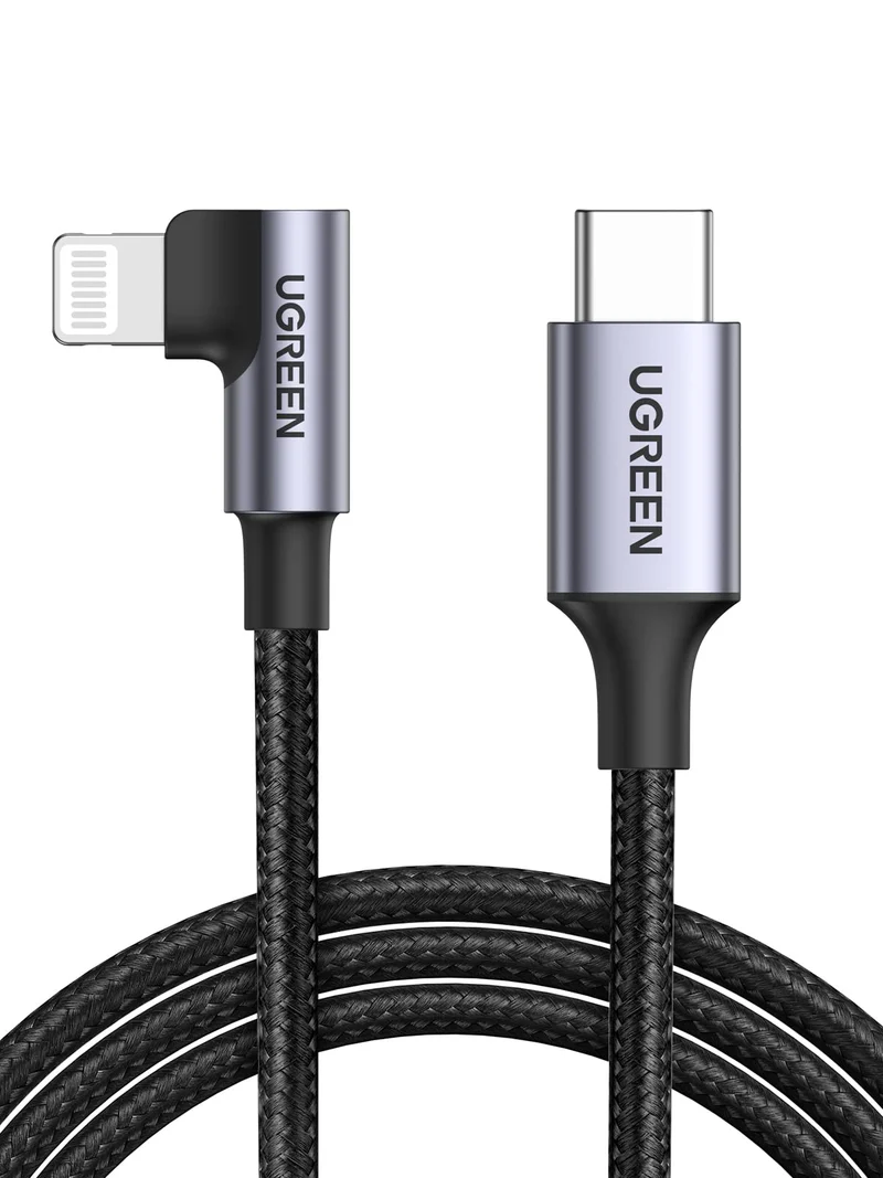 UGREEN MFi Certification Lightning Cable 90 Degree USB C to Lightning Cable 6FT Compatible with iPhone 14/14 Pro/14 Pro Max, i