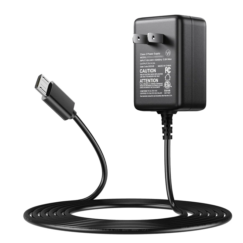 Raspberry Pi Power Supply, SoulBay 5V 3A Micro USB AC Adapter, 6 Feet Cord