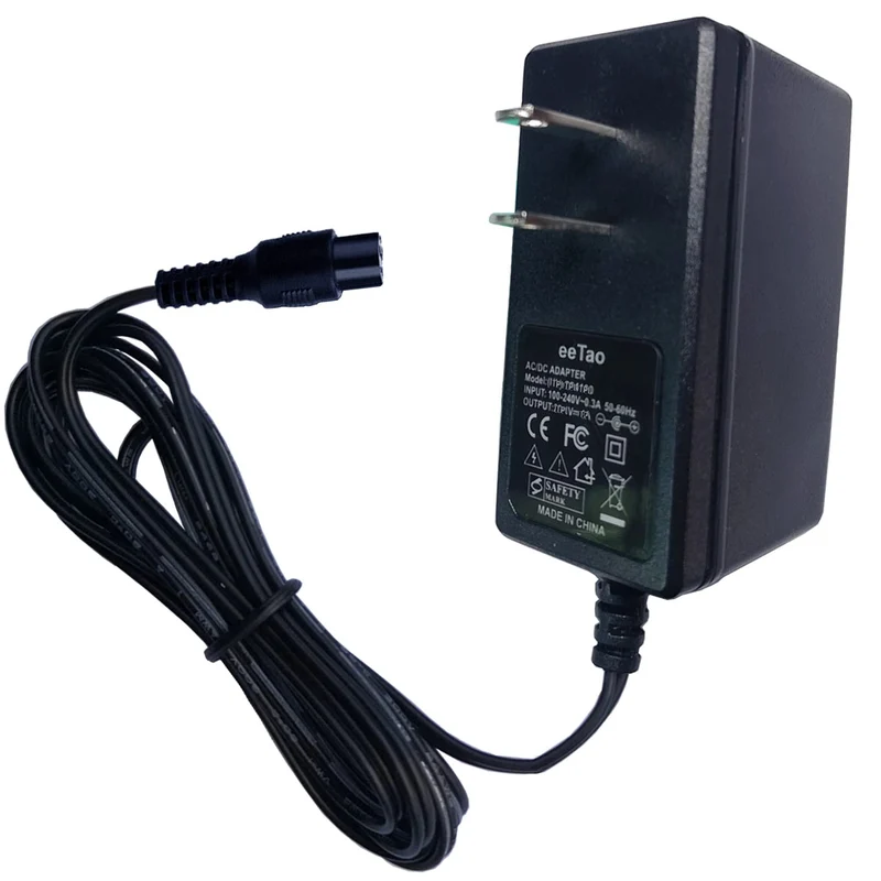 eeTao 12 Volt 0.8 Amp Mini 3Prong Adapter Charger Compatible with The Viro Rides VR 550E VR550E Scooter 648069 Rechargeable 12V