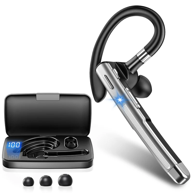 Xoruezls Bluetooth Headset, 100Hrs Bluetooth Earpiece