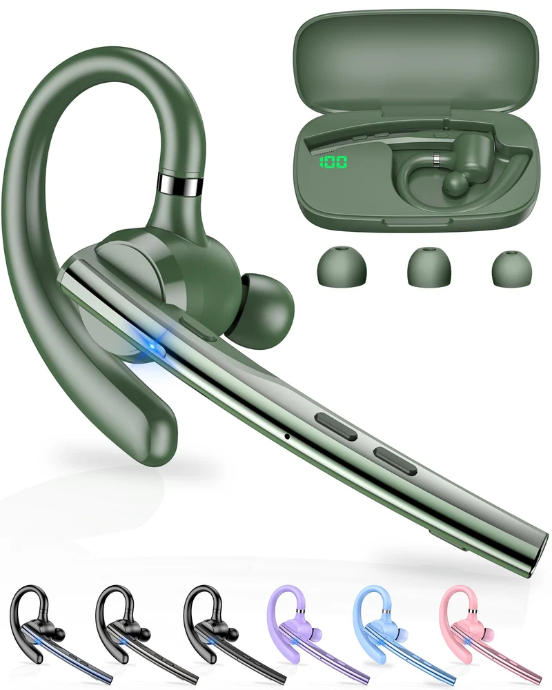 Bluetooth Headset,72H Work SingleEar Wireless Earpiece for Cell Phone Call