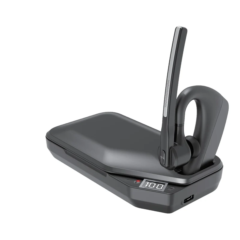 Conambo Bluetooth Headset V5.2 Wireless Bluetooth Earpiece with 750mAH Charging Case 80Hrs Talktime Wireless Headset with CVC8.0