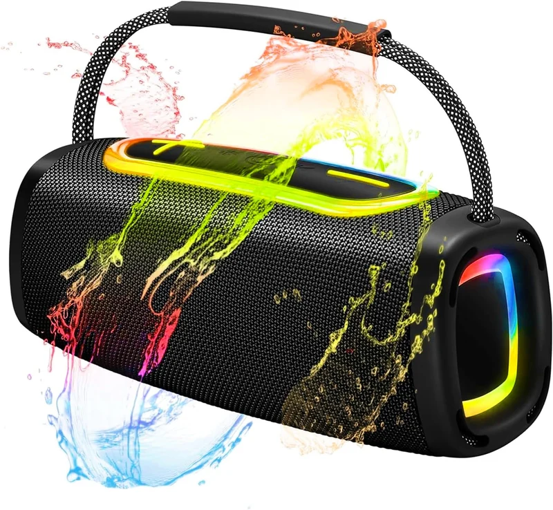 2026 Outdoor Bluetooth BT5.4 Speaker: 75W Loud Sound, IPX7 Waterproof with 40H Playtime, Bass, 6000mAh Portable Wireless Speaker