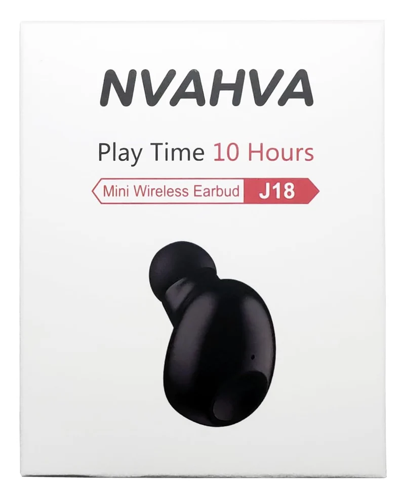 NVAHVA Single Bluetooth Earpiece10 Hrs Playtime, Wireless Headphone, Mono Headset HandsFree Car Earphone, Cell Phone Bluetooth