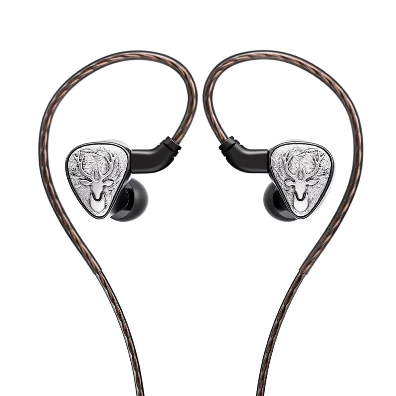 FiiO FH3 LUMI Hybrid IEM Earphones, 1DD + 2BA Triple Driver inEar Monitors, Vintage Vocal Tuning, Cashmere Wood Fiber Diaphragm