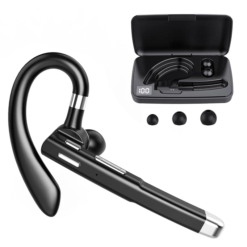 Bluetooth Headset,Wireless Bluetooth Earpiece with 400mAh Charging Case