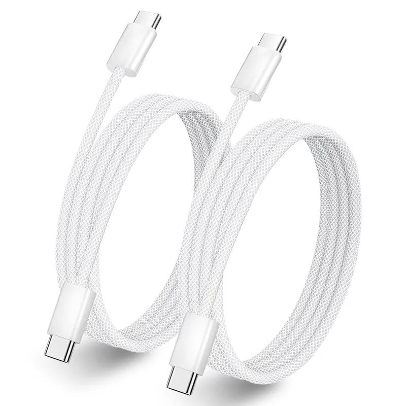 TISENPET USB C to USB C Cable 3FT 60W, 2Pack USB C Cable iPhone Charger