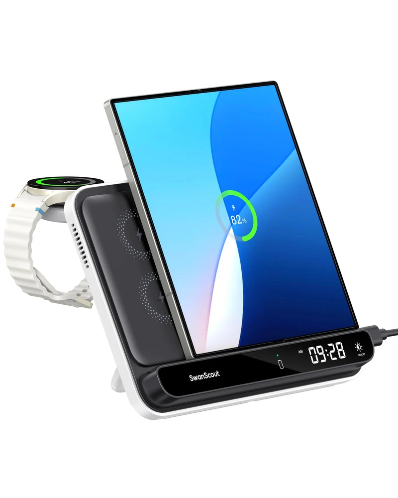 Wireless Charger for Samsung Z Fold 8 Ultra/7/6/5/4/3, Dual Phone Charger