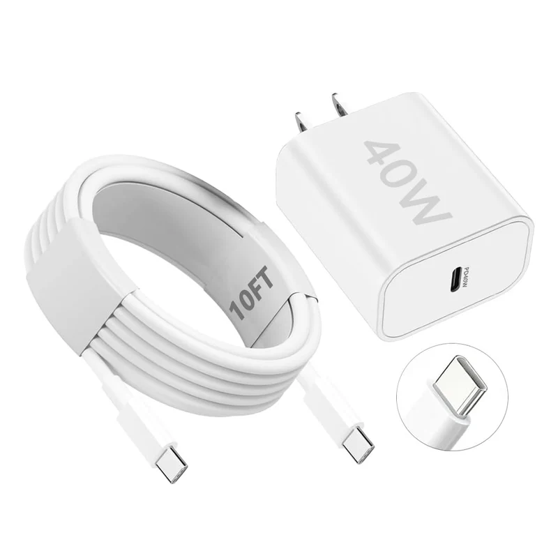 iPad Charger Fast Charging,[Apple MFi Certified]40W Fast USB C Charger Block 10FT USB C to C Cable Cord for iPad Pro 13/12.9/11