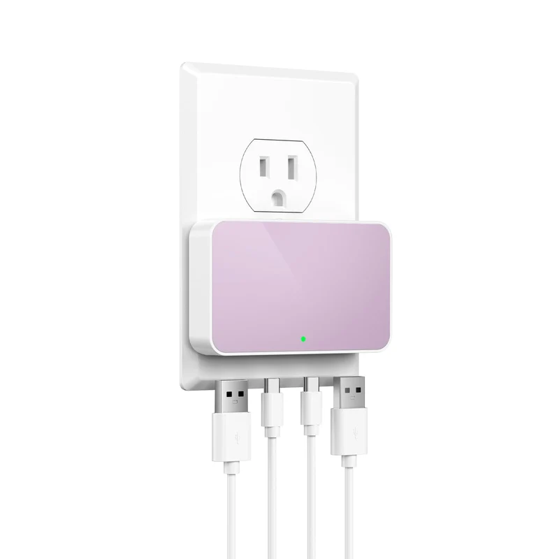 KWRNVO Flat USB Wall Charger 4 Ports Slim 35W USBC/A Flodable Plug Fast Charging Block for iPhone 8/9/10/11/12/13/14/15 Multipo