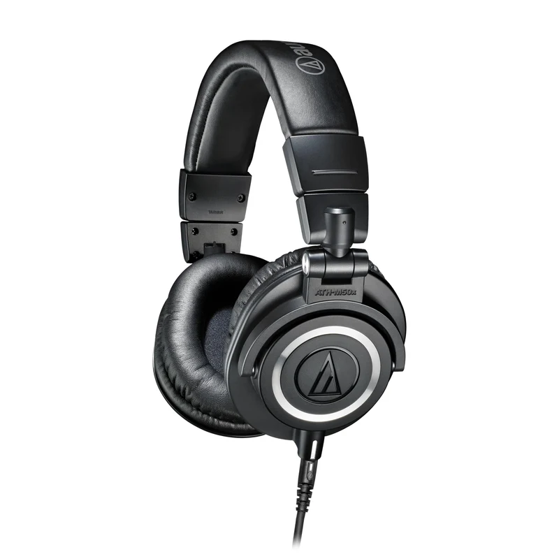 AudioTechnica ATHM50X Professional Studio Monitor Headphones, Black, Professional Grade, Critically Acclaimed, with Detachable