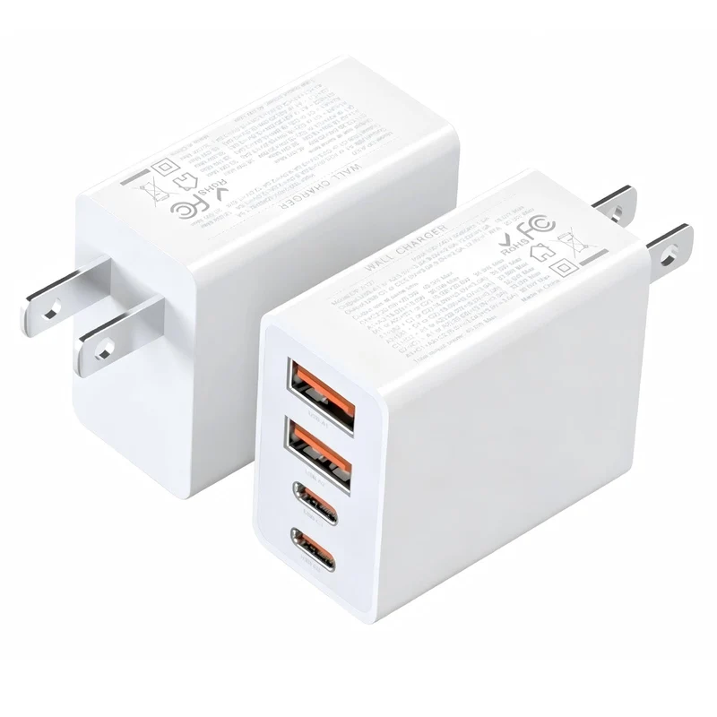 2Pack USB C Charger Block, 40W Fast USB C Wall Charger 4Port