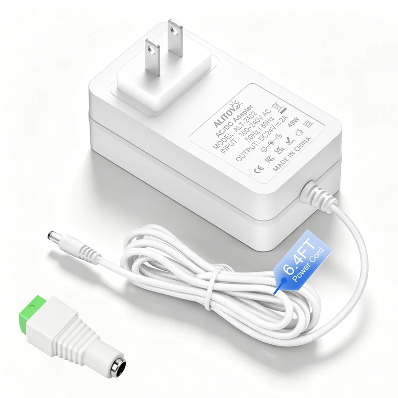 ALITOVE 24V DC Power Supply 2A AC/DC Adapter 100240V 50/60Hz to 24VDC 48W