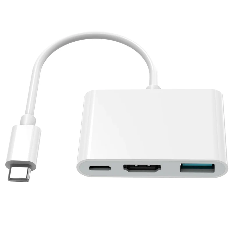 AIRSKY USB C to HDTV Adapter, 3in1 USBC Digital AV Multiport Hub