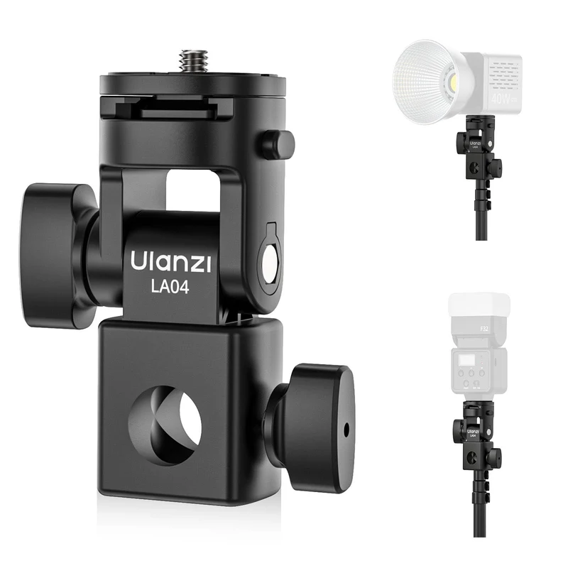 ULANZI LA04 Light Stand Mount Adapter w 1/4 Screw for Light Tripod