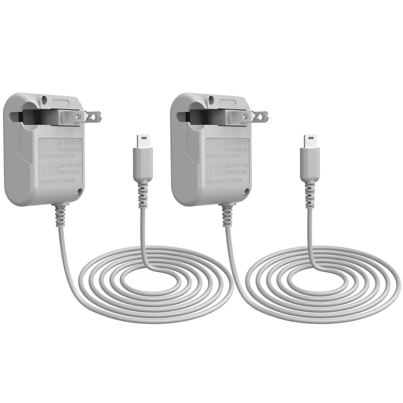 DS Lite Charger, 2 Pack AC Power Adapter Compatible with Nintendo DS Lite, 5.2V 450mA 100240V Portable Travel Wall Replacement