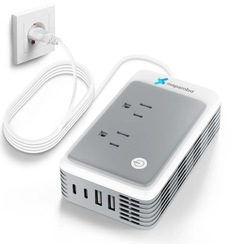 Mapambo 220V to 110V Voltage Converter US to Europe for Curling Iron and Hair Straighteners, Power Converter for European Travel