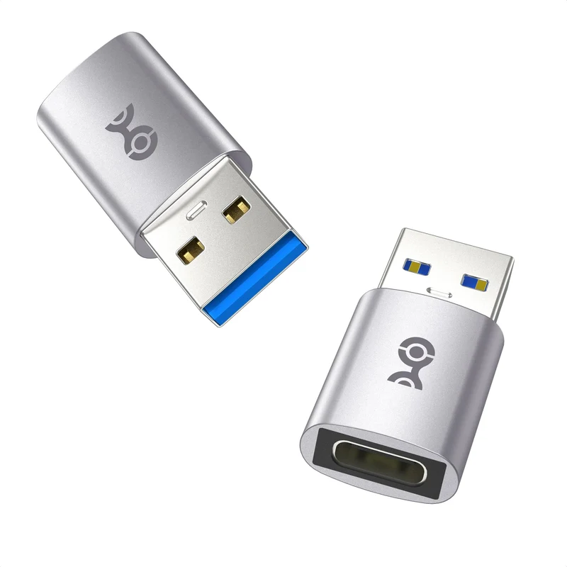 Cable Matters 2Pack 10Gbps USB to USB C Adapter, USBA Male to USBC Female