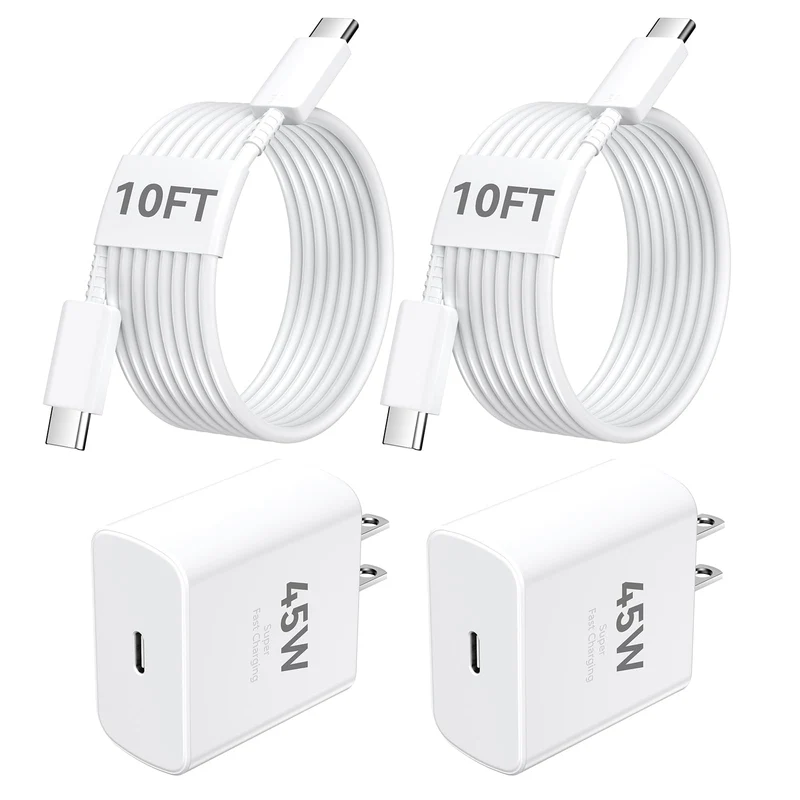 iPhone 17 16 15 Charger Fast Charging PD 45W, 10 FT USB C Cable iPhone 17/16/15 Pro max Charging Long Cord with Apple Charger Bl