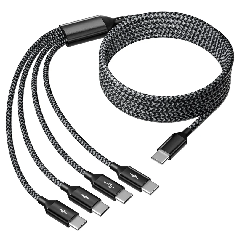 USBC to USBC Cable, 4 in 1 USB C Multi Charging Cable for Multiple Devices