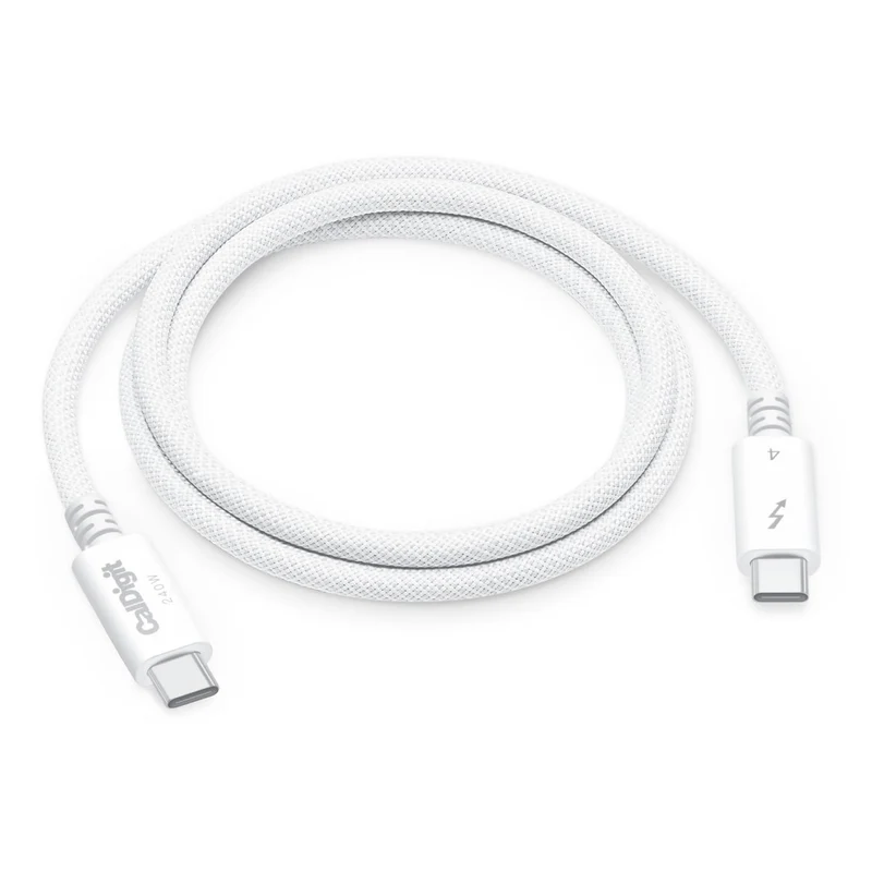 CalDigit Thunderbolt 4 Pro Braided Cable 40Gbps 240W Power Delivery, Compatible with Thunderbolt 3, Thunderbolt 5, USB4 Type C
