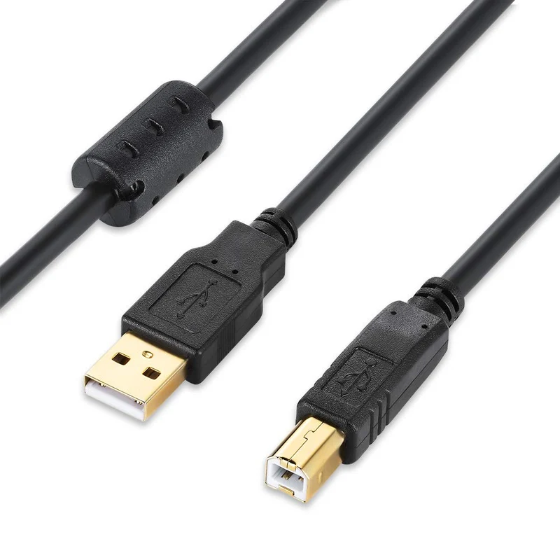 XBOHJOE USB Printer Cable 25ft USB 2.0 Type A Male to B Male Printer Scanner Cord for HP Canon Lexmark Epson Dell Xerox Samsung
