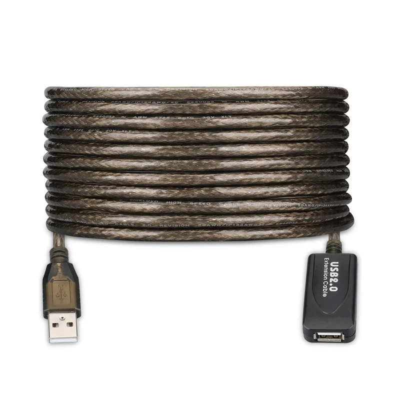 LDKCOK USB 2.0 Type A Male to A Female Active Repeater Extension Cable 30ft, High Speed 480 Mbps (30FT10M)