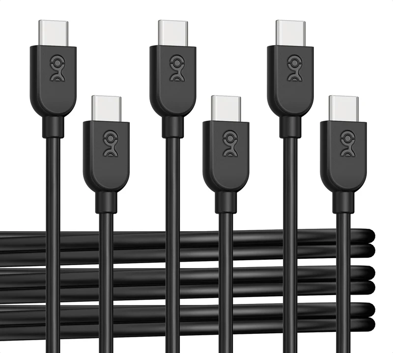 Cable Matters 3Pack USB C Charging Cable, 60W Charging, 6ft, Black