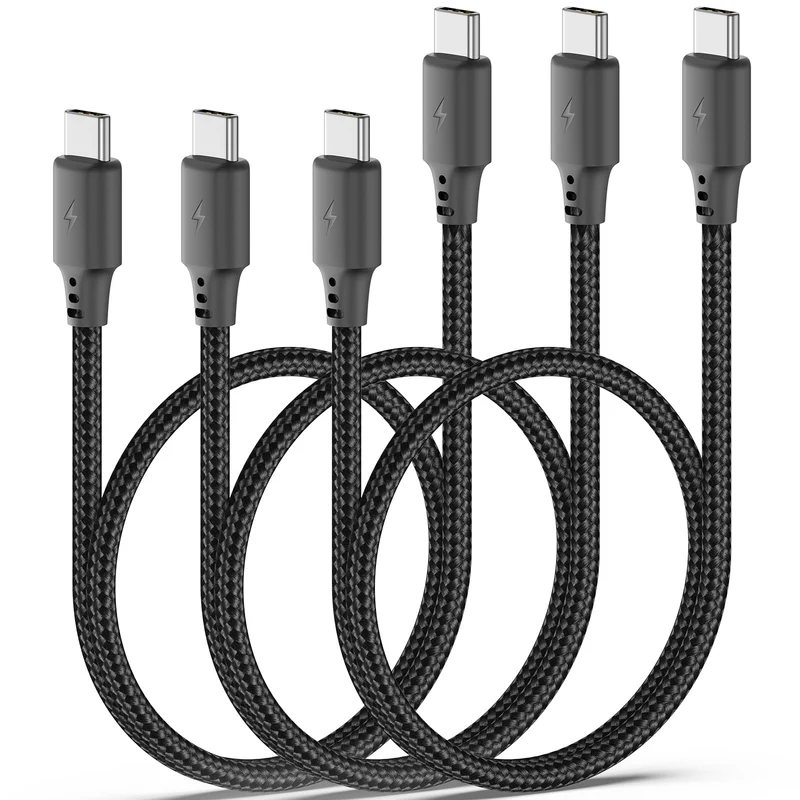 1.5FT USB C to USB C Cable, 3Pack Type C Charger Cord for iPhone 17/16/15