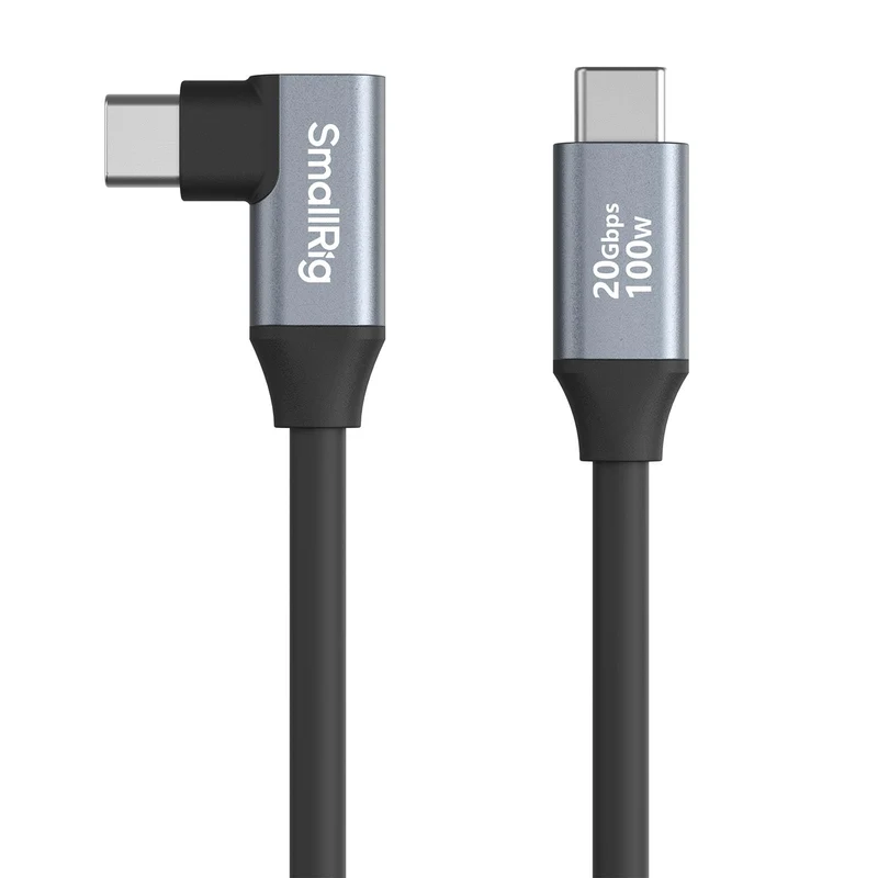 SMALLRIG USB C to USB C Data Cable 1.97ft/ 60cm (Straight to Angled)