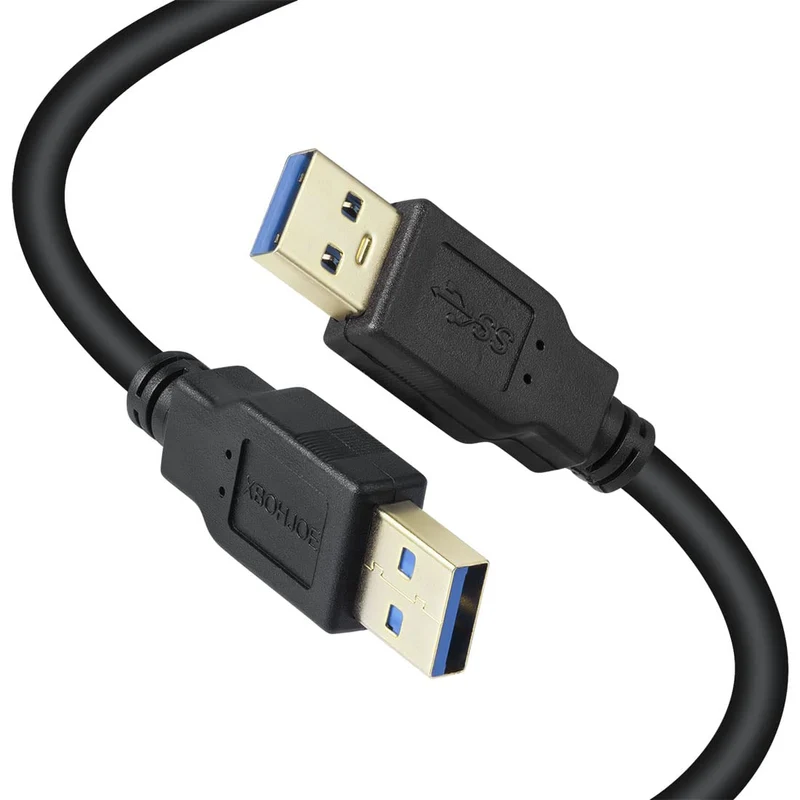 XBOHJOE USB 3.0 Male to Male Cable 20ft Type A Male to A Male Cord 5 Gbps Double USB a to USB a Cable Compatible with Hard Drive