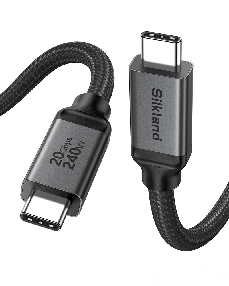 Silkland USB 4 Cable Long, 20Gbps Data Transfer, 5K/4K@60Hz, 240W, 16.5FT/5M