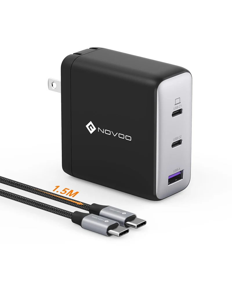100W USB C Charger, 120W MacBook Pro Charger, 3Port GaN Fast Charger with PD3.0, PPS, for MacBook pro & Air, ipad Air, iPhone 1