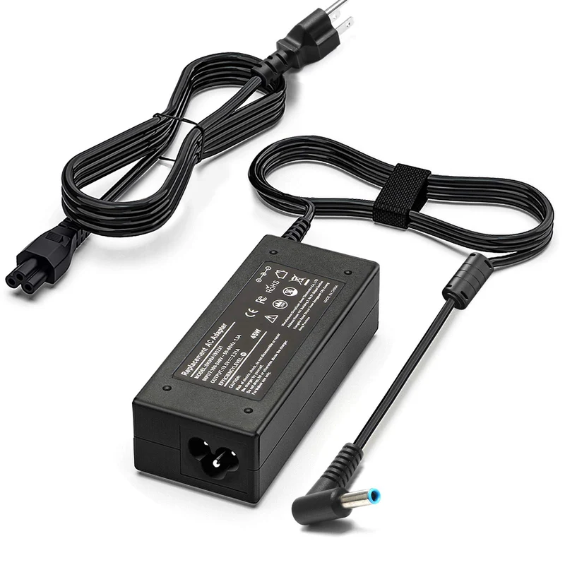 AlwaysOn Safe, 45W Blue Tip Charger for HP Laptop Model 14