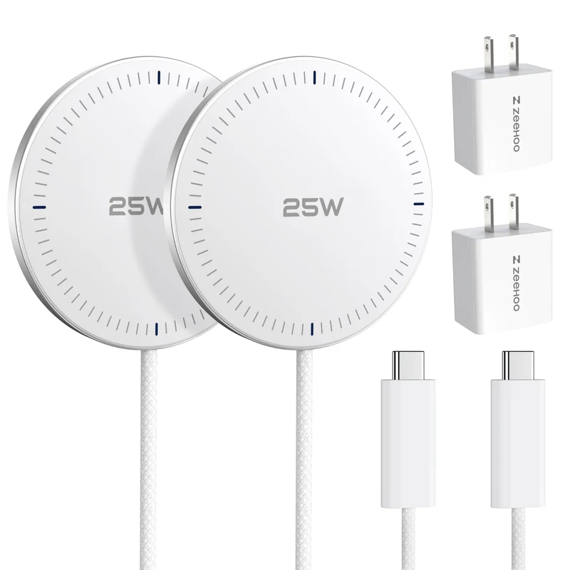 MagSafeCompatible Wireless Charger with 25W Fast Charging, Magnetic Charging Pad for iPhone 17 17e 16 16e 15 14 13 12 Pro Max
